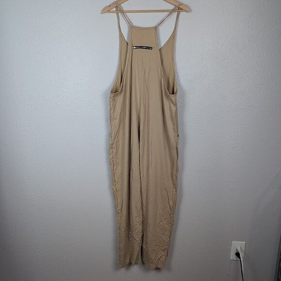 New Unbranded‎ Beige Hot Shot One Piece Jumpsuit Size XXL 2XL Women's NWT Boho 3 - Picture 4 of 4